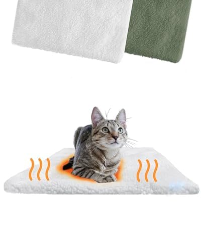 PiuPet® Selbstheizende Katzendecke I 60x45cm I Heizdecke ohne Strom I Katzen...