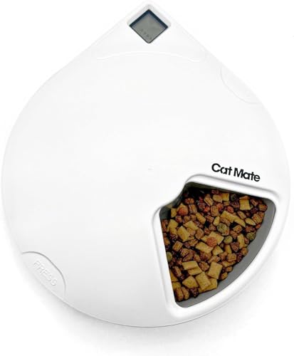 Cat Mate C500 Automatischer Futterautomat mit 5 Schüsseln und digitalem Timer für...