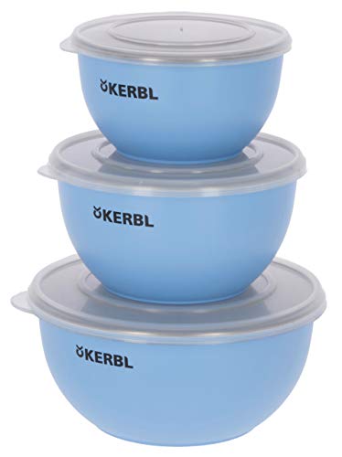 Kerbl Pet Maxi-Pet 80528 Edelstahlnapf Set mit Deckel blau, 550 ml/900 ml/1200 ml