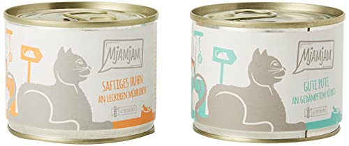 MjAMjAM - Premium Nassfutter für Katzen - Monopaket I - mit Huhn und Pute, 6er Pack...