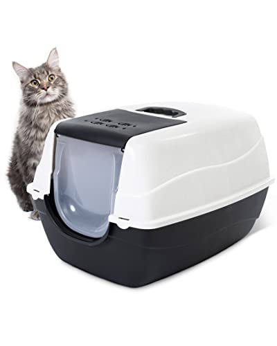 PETGARD Katzentoilette, für große Katzenrassen mit XXL aufklappbaren Deckel, Filter...*