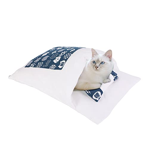 Heflashor Katzenschlafsack Flauschig warmer Katzenbett Abnehmbare Katzenmatte...