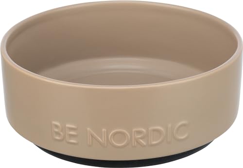 TRIXIE Hundenapf aus Keramik BE NORDIC 1200 ml taupe - moderner Fressnapf für große...