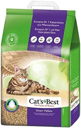 Cat's Best Smart Pellets, 100 % pflanzliche Katzenstreu, innovative Klumpstreu für...