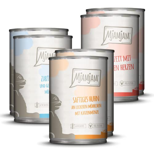 MjAMjAM - Premium Nassfutter für Katzen - Probierpaket, 6er Pack (6 x 400 g),...