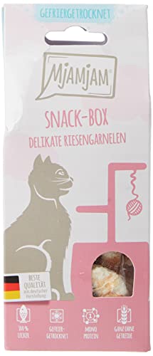 MjAMjAM - Premium Katzensnack - Snackbox - delikate Riesengarnelen 1er Pack (1 x 25...