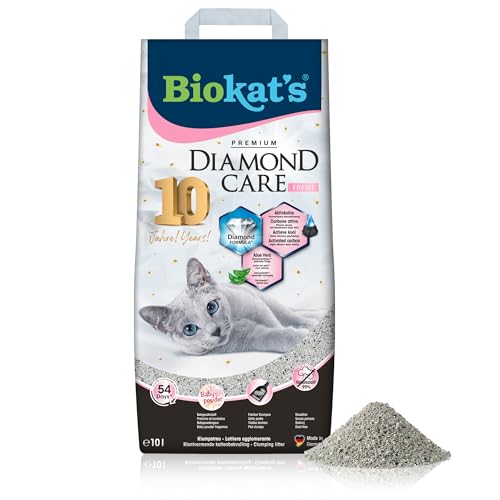 Biokat's Diamond Care Fresh Katzenstreu mit Babypuder-Duft - Feine Klumpstreu aus...