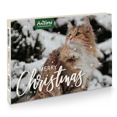 AniForte Adventskalender für Katzen 2023 - Natürliche Katzensnacks getreidefrei |...
