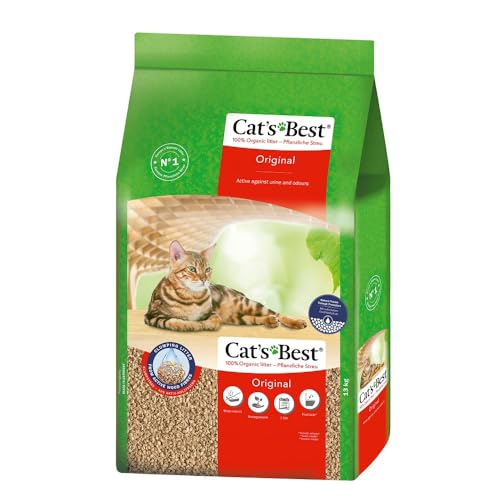 Cat's Best Original Katzenstreu, 100 % pflanzliche Katzen Klumpstreu mit maximaler...