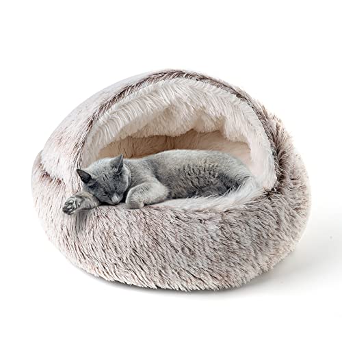 Katzenbett Flauschig Katzendecke, 50cm Gemütlich Katzenbett für große...