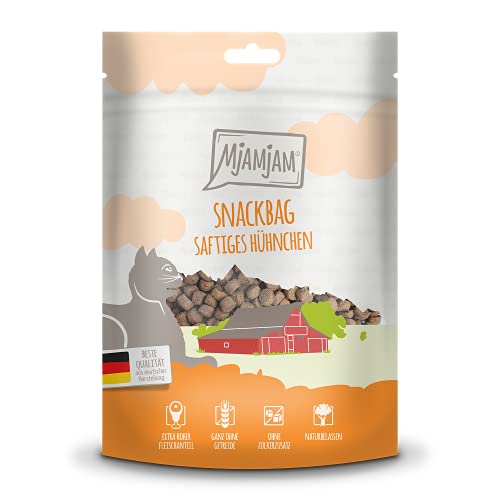 MjAMjAM - Premium Katzensnack - Snackbag - saftiges Hühnchen, 1er Pack (1 x 125 g),...
