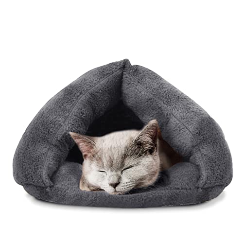 SUOXU Katzenbett, maschinenwaschbar, warmer Fleece-Schlafsack, für kleine Haustiere,...