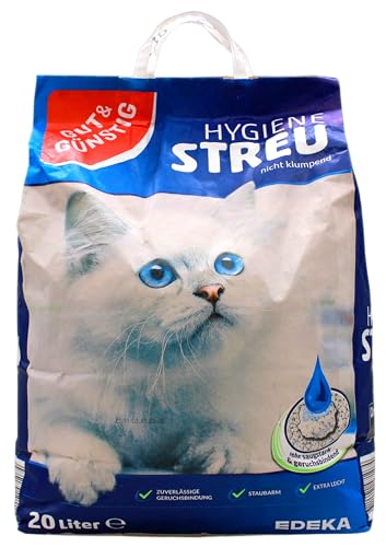 Gut & Günstig Hygiene Streu Katzenstreu Nicht klumpend, (1 x 20 l)