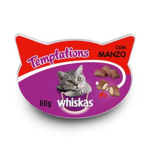 Whiskas Knuspertaschen für ausgewachsene Katzen - kalorienarme Knusper-Snacks für...