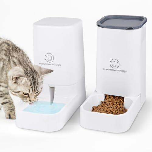 Dreamhigh® Automatischer Futterspender Katze, 2.1kg Futterautomat Katze und 3.8L...