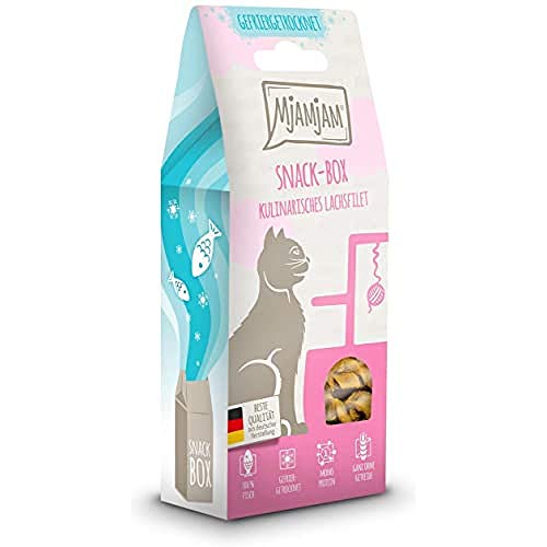 MjAMjAM - Premium Katzensnack - Snackbox - kulinarisches Lachsfilet, 1er Pack (1 x 50...