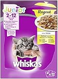 Whiskas Junior Ragout – Hochwertiges Katzennassfutter in 48 Portionsbeuteln für...