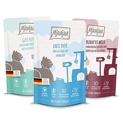 MjAMjAM - Premium Nassfutter für Katzen - Mixpaket II 4*Wild&Kaninchen, 4*Pute,...