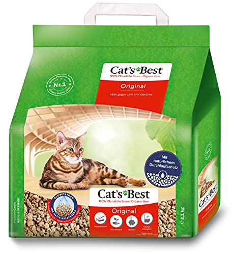 Cat's Best Original Katzenstreu, 100 % pflanzliche Katzen Klumpstreu mit maximaler...