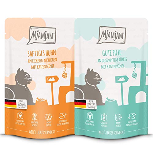 MjAMjAM - Premium Nassfutter für Katzen - Monopaket 1 125g, 12er Pack (12 x 125g),...